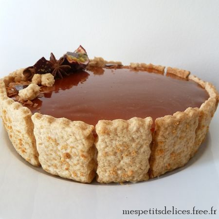 Entremets camarélia caramel spéculos