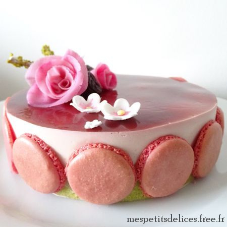 Entremets cerises pistaches