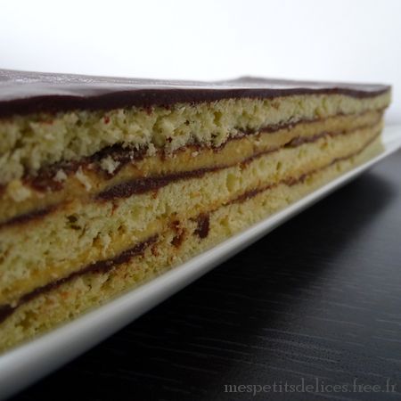 Gâteau Opéra au caramel